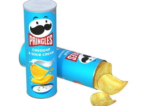 Creme de leite Pringles cheddar Modelo 3D