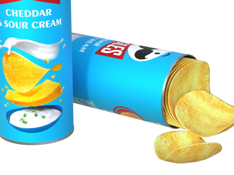Pringles cheddar sour cream Model 3D
