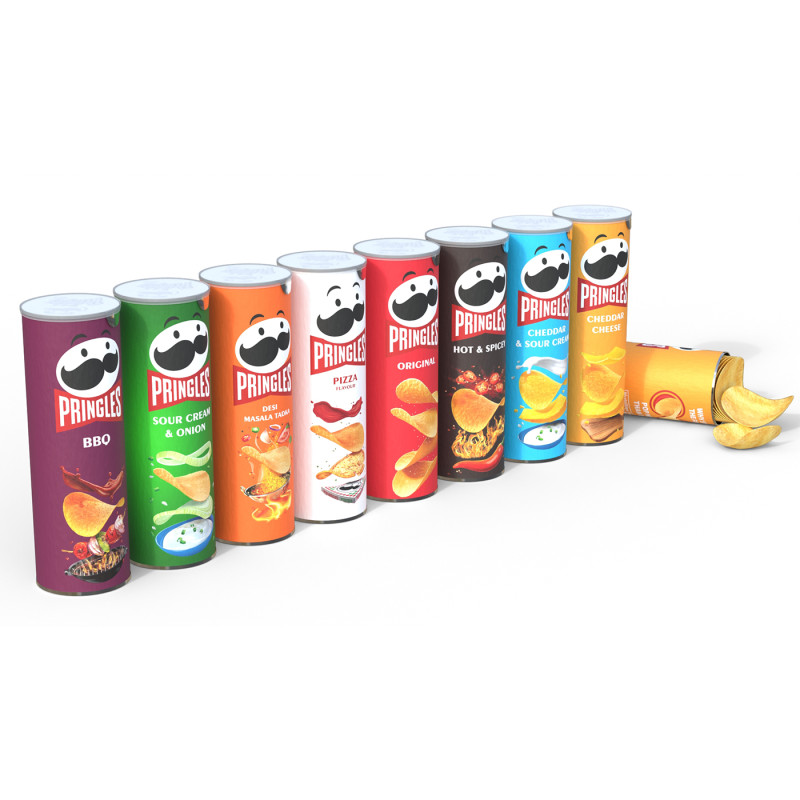 Pringles collection 3D Modell .c4d .max .obj .3ds .fbx .stl .blend