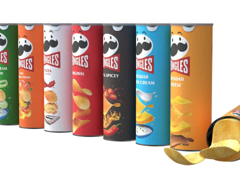 Cole&ccedil;&atilde;o Pringles Modelo 3D