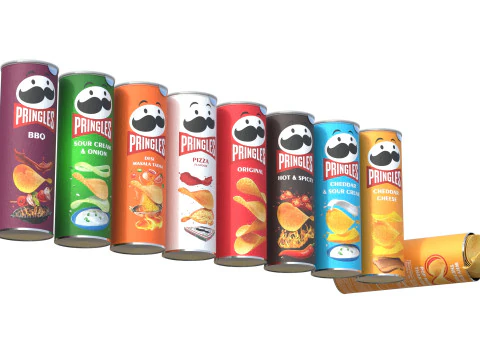 Cole&ccedil;&atilde;o Pringles Modelo 3D