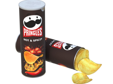 Pringles hot spicey 3D मॉडल