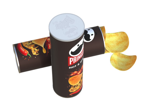 Pringles hot spicey 3D Model