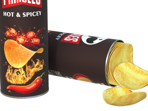 Pringles hot spicey 3D Model