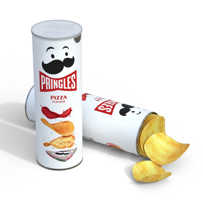 Pringles pizza flavour 3D Model .c4d .max .obj .3ds .fbx .stl .blend