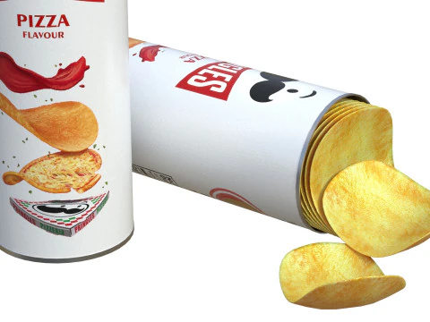 Pringles pizza flavour 3D Model