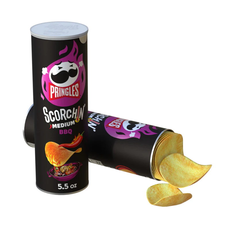 Pringles scorchin bbq 3D Model .c4d .max .obj .3ds .fbx .stl .blend 