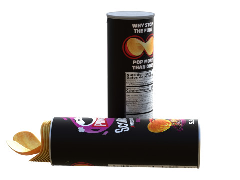 Pringles scorchin bbq 3D Модель