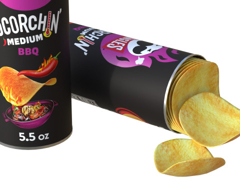 Pringles scorchin bbq 3D Модель