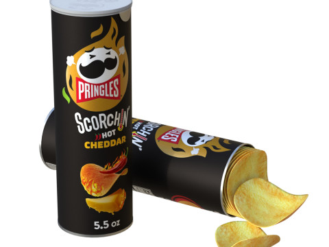 Pringles scorchin cheddar 3D Model