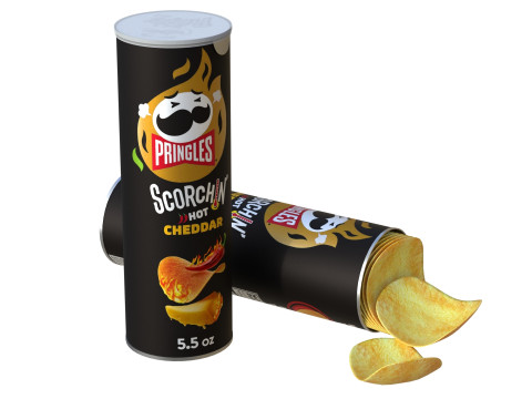 Pringles scorchin cheddar 3D Модель