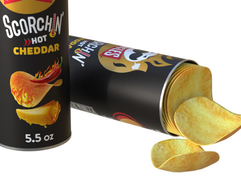 Pringles scorchin cheddar 3D Модель