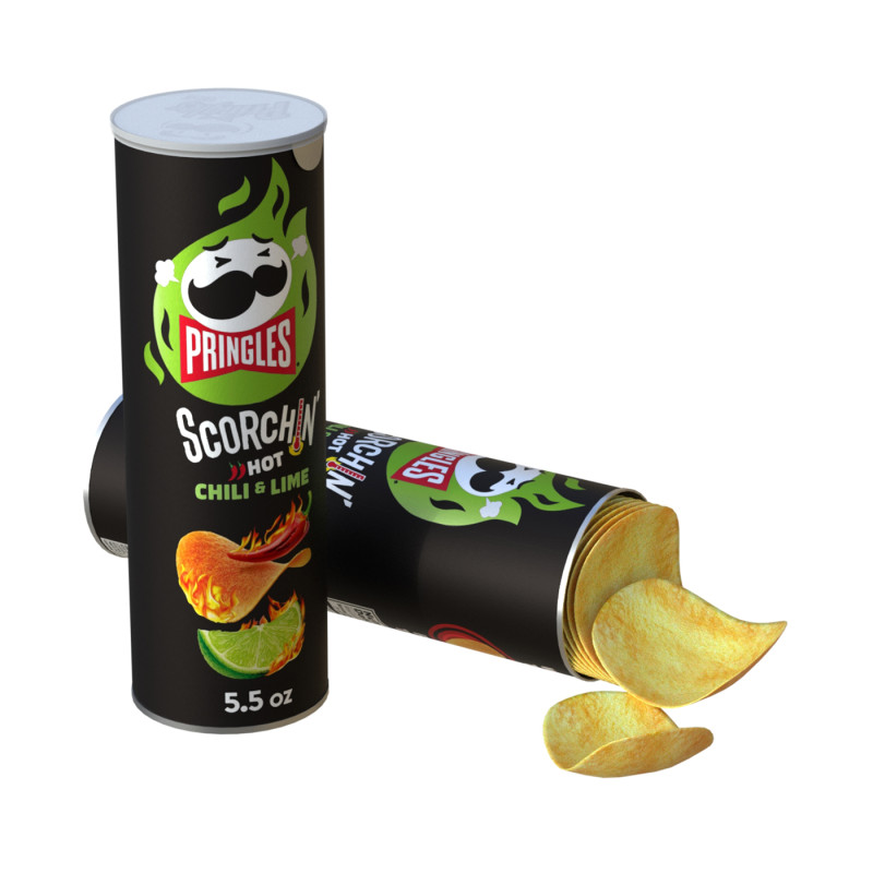 Pringles scorchin chili and lime 3D Модель .c4d .max .obj .3ds .fbx .stl .blend