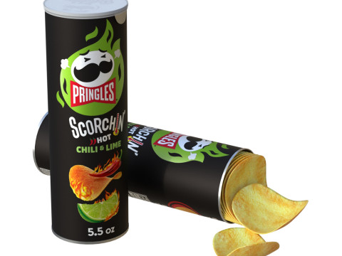 Pringles scorchin chili and lime 3D Model