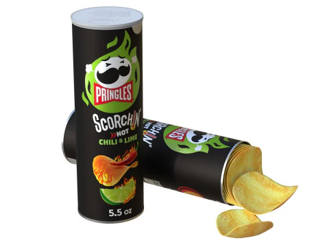 Pringles com pimenta e lim&atilde;o Modelo 3D