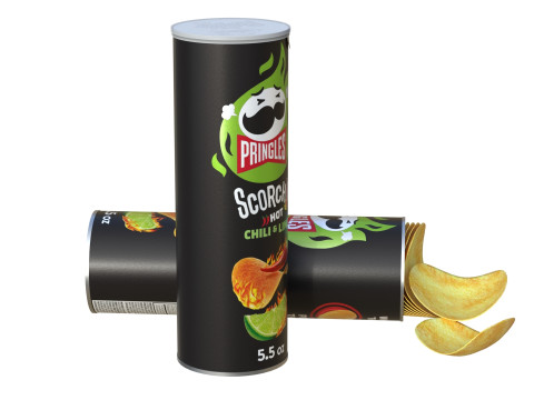 Pringles scorchin chili and lime 3D Модель