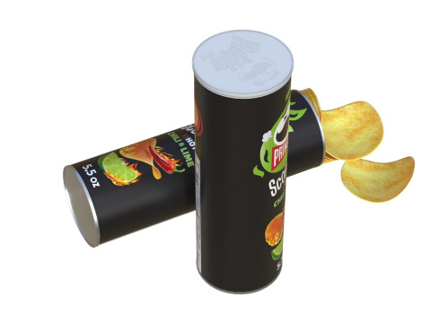 Pringles scorchin chili and lime 3D Модель