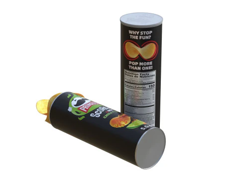 Pringles com pimenta e lim&atilde;o Modelo 3D