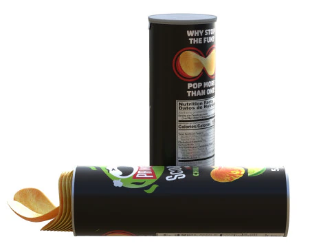 Pringles com pimenta e lim&atilde;o Modelo 3D