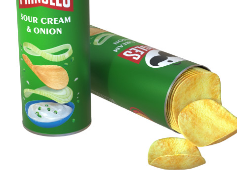 Pringles sour cream 3Dモデル