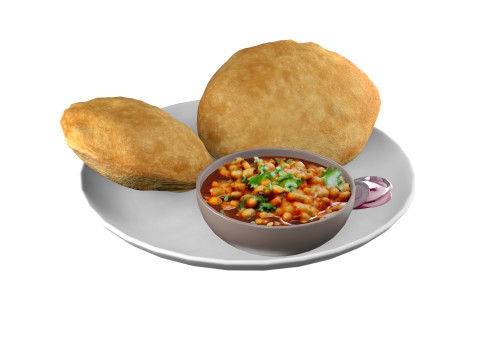 Chole bhature Modèle 3D