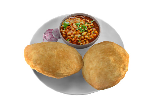Chole bhature Modèle 3D