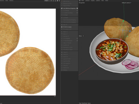 Chole bhature Modèle 3D