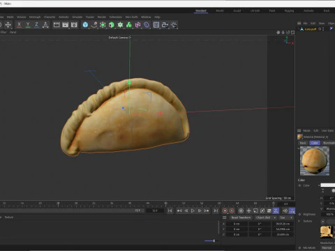Curry puff pastry 3D Model