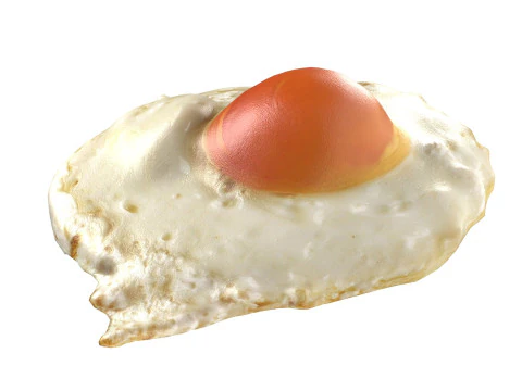 तला हुआ अंडा v1 3D मॉडल