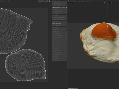 तला हुआ अंडा v1 3D मॉडल
