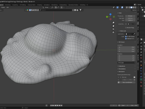 Fired egg v1 Model 3D