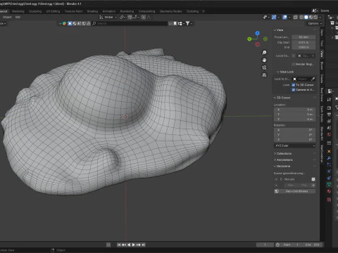 तला हुआ अंडा v1 3D मॉडल