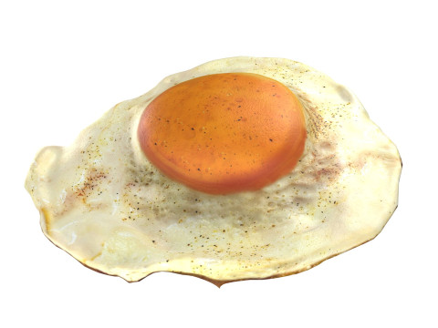 Fired egg v2 Modelo 3D