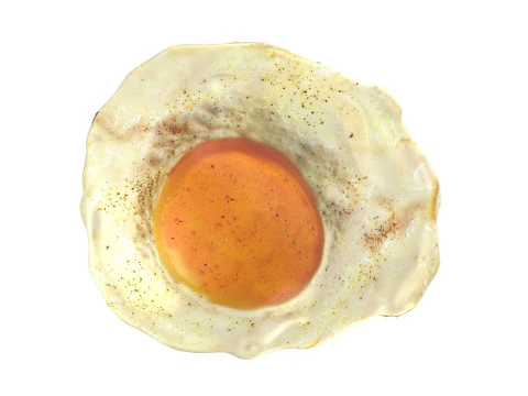 Fired egg v2 3D Model