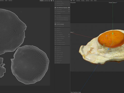 Fired egg v2 3D Model