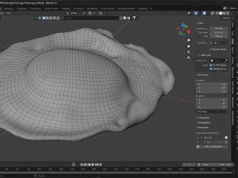Fired egg v2 3D Model