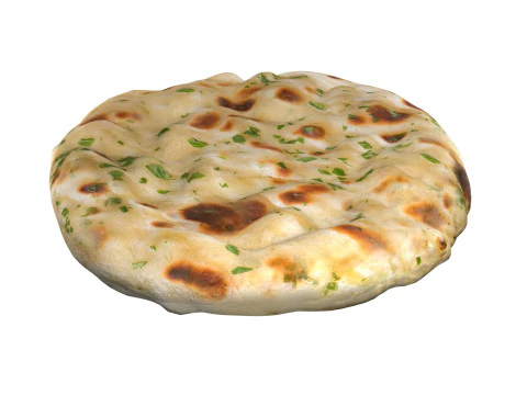 Naan indiano Modelo 3D