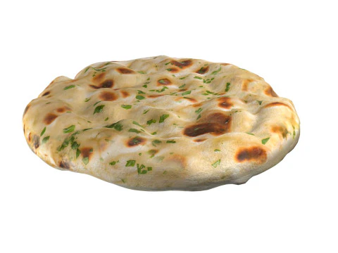 Naan indiano Modelo 3D