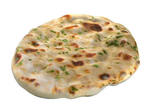 Naan indiano Modelo 3D