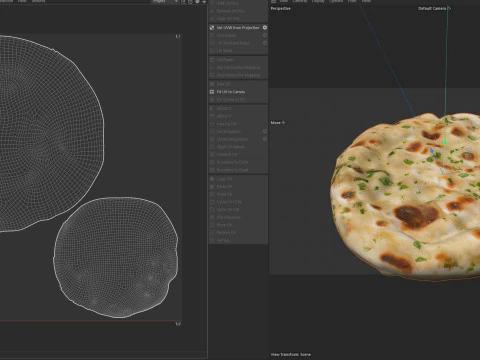 Naan indiano Modelo 3D