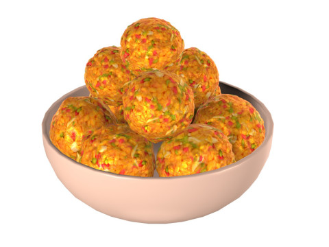 Laddu Indian Sweets 3D Model