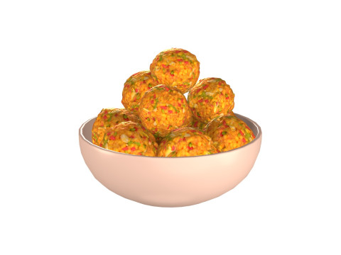 Laddu Indian Sweets 3D Model