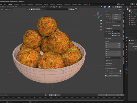 Laddu Indian Sweets 3D Model