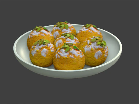 Laddu Motichoor 3D Model