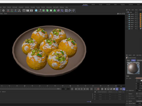 Laddu Motichoor 3D Model