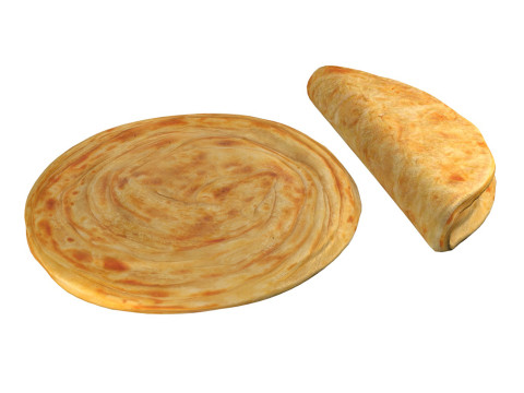 Paratha Bread 3D Model