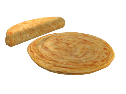 Paratha Bread Model 3D
