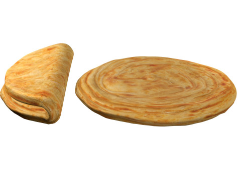 Paratha Bread Model 3D