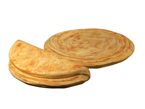 Paratha Bread Model 3D
