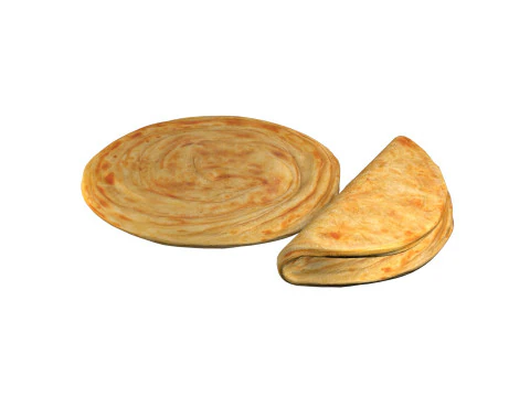 Paratha Bread 3D Model